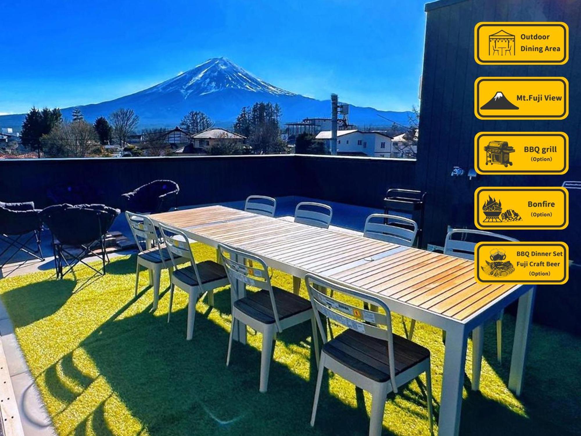ヴィラ山間堂 Terrace Villa Bbq Bonfire Fuji View Annovillas Fujikawaguchiko Bagian luar foto